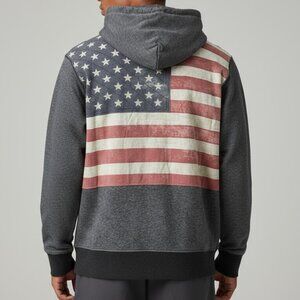 Denim & Supply by Ralph Lauren Hoodie Men S USA Flag Graphic Full Zip‎ Up